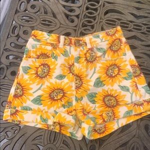 American Apparel High-waist Sunflower Shorts